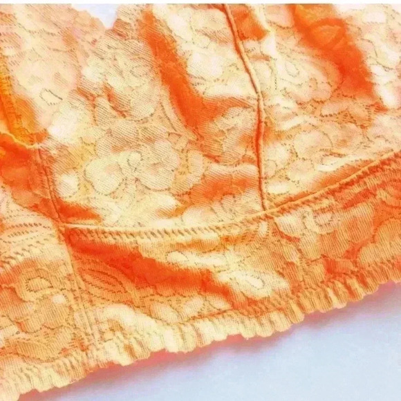 Free People intimately womens small large Orange Lace Bralette delicate halter - Picture 9 of 15